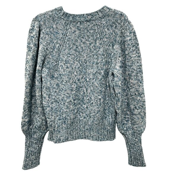 Elie Tahari $245 Navy Puff Sleeve Knit Sweater Medium NWT - Picture 5 of 5